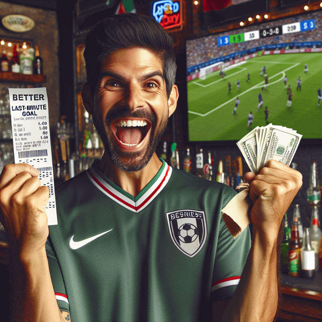 A 30-year-old soccer fan, wins a significant amount after betting on a last-minute goal